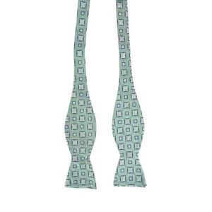 JOS A BANK MENS SILK BOW TIE LIGHT GREEN WITH DESIGN